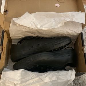 Men’s Black Leather Mono Converse | Size: 7